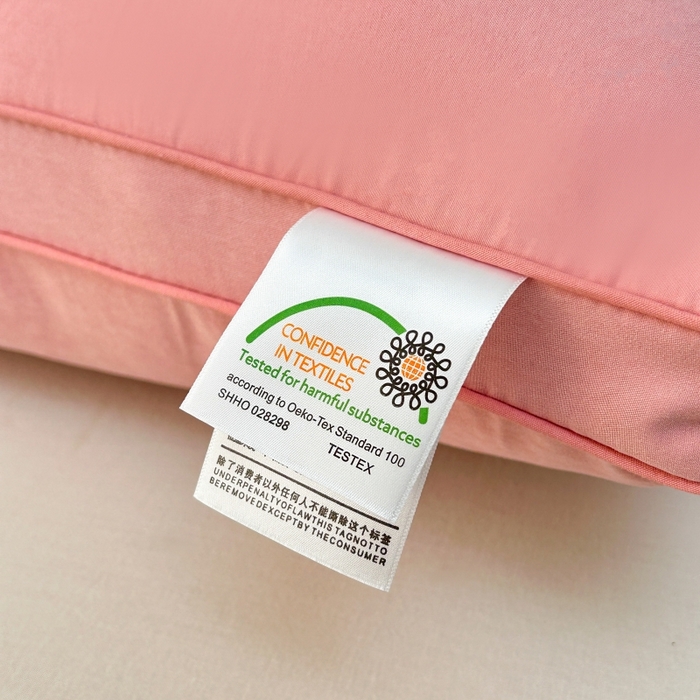 91家纺网 家纺一手货源 找家纺 十仟家纺 2025新款亲肤纯色茶韵枕枕头枕芯 粉色