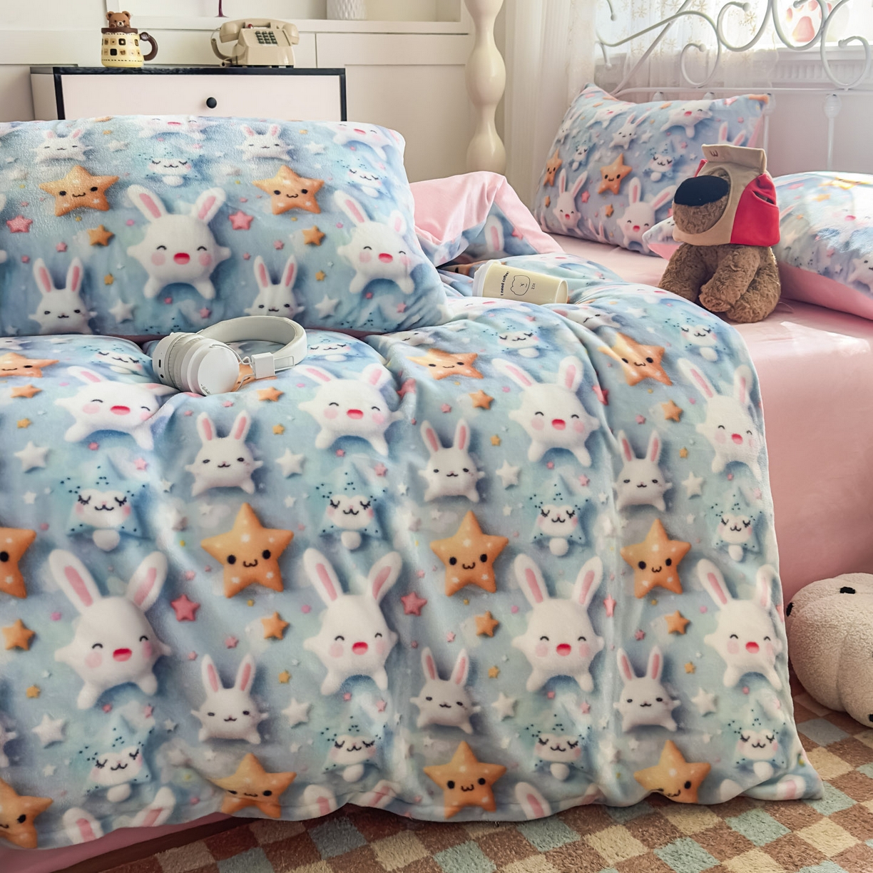 91家纺网 家纺一手货源 找家纺 （总）潮邦创意家居 2025新款5D数码牛奶绒印花系列四件套