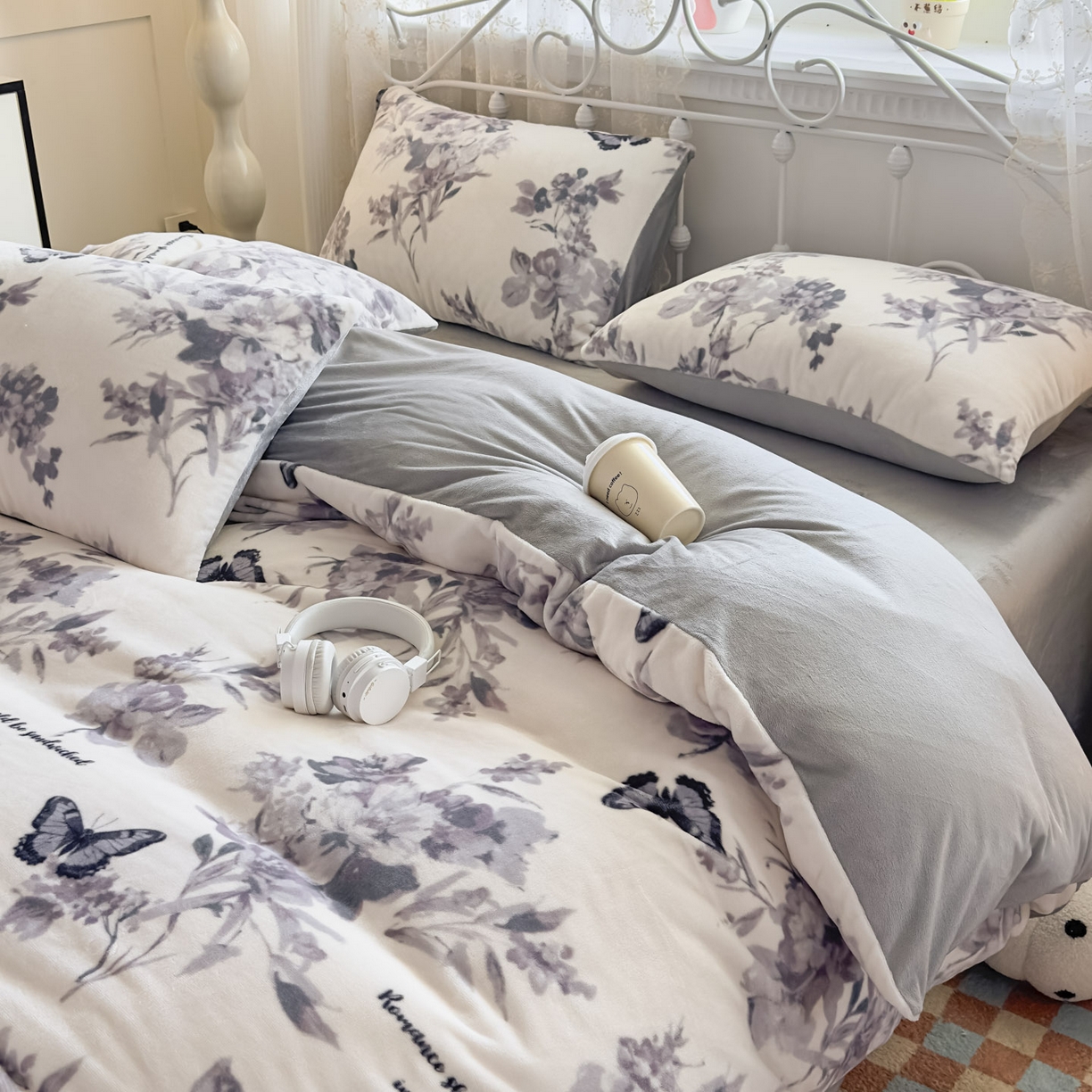 91家纺网 家纺一手货源 找家纺 潮邦创意家居 2025新款5D数码牛奶绒印花系列四件套 恋薇