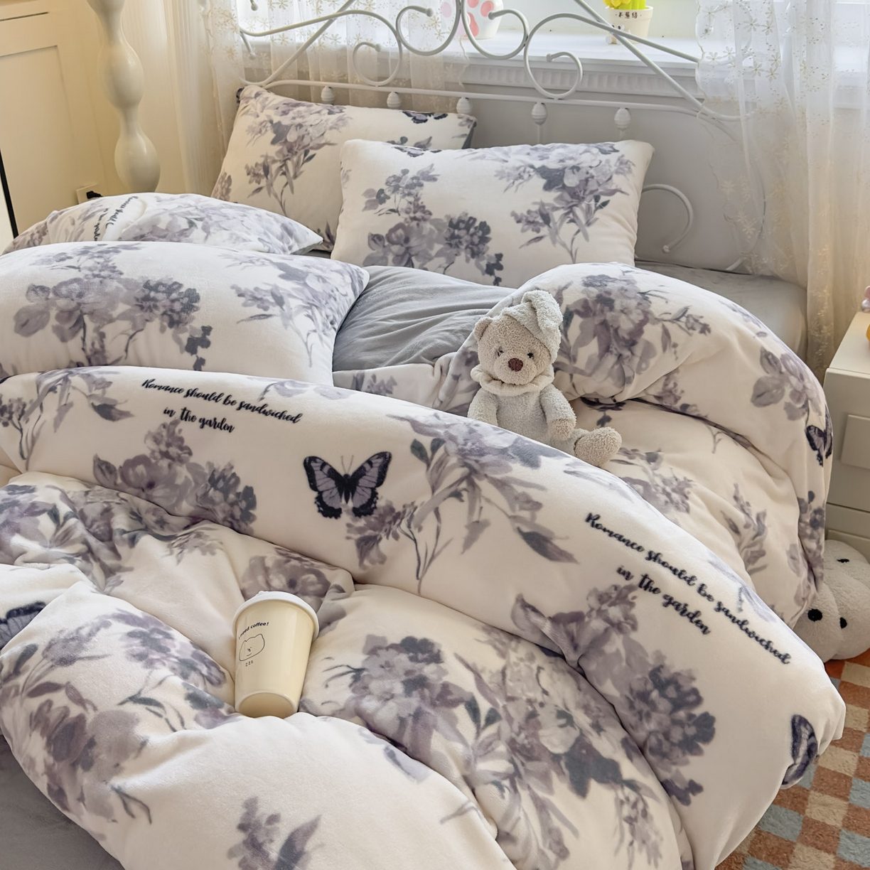 91家纺网 家纺一手货源 找家纺 潮邦创意家居 2025新款5D数码牛奶绒印花系列四件套 恋薇