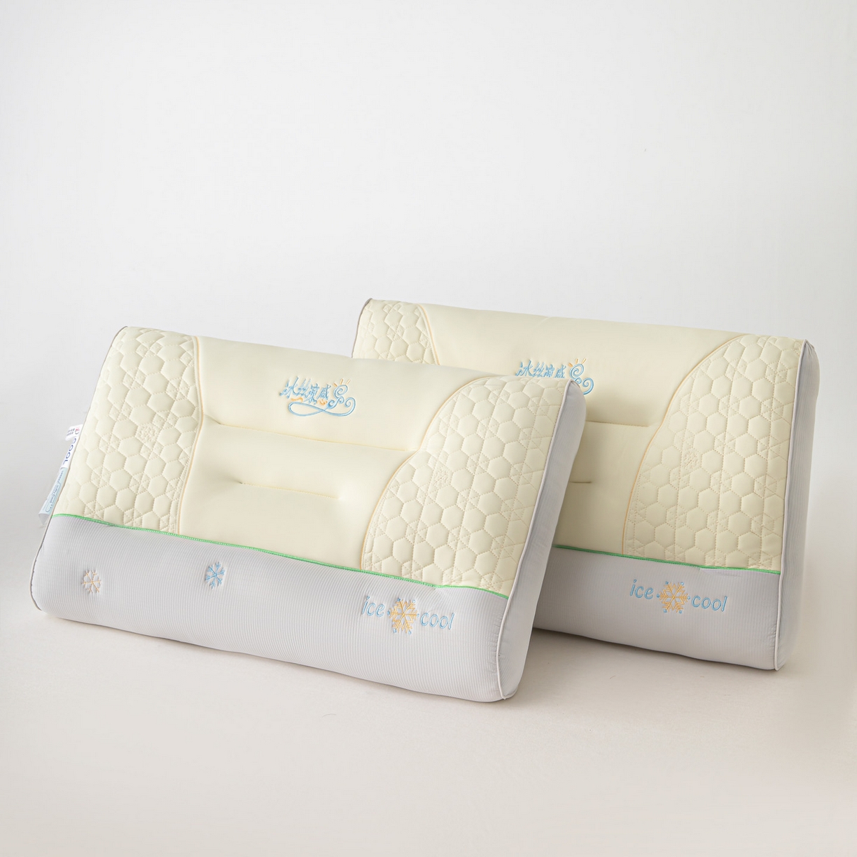 91家纺网 家纺一手货源 找家纺 十仟家纺 2025新款冰丝牵引枕枕头枕芯 灰色