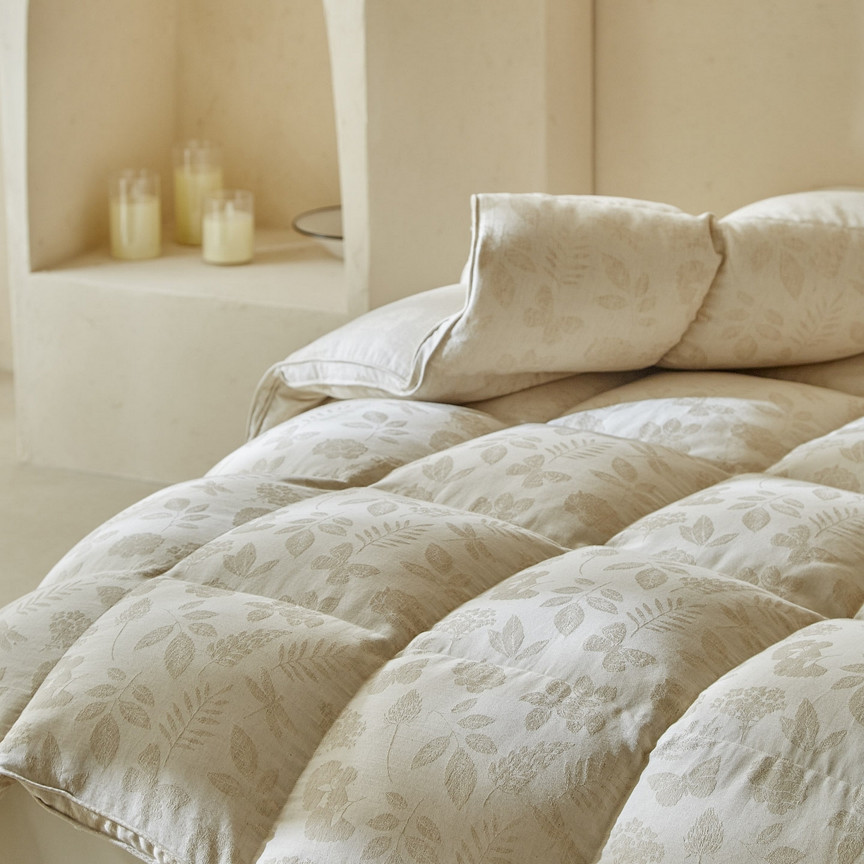 91家纺网 家纺一手货源 找家纺 （总）暖羽屋羽绒馆 2025新款乐町95白鹅绒被芯 双层羽绒被子 加厚冬被2米被子 春秋被