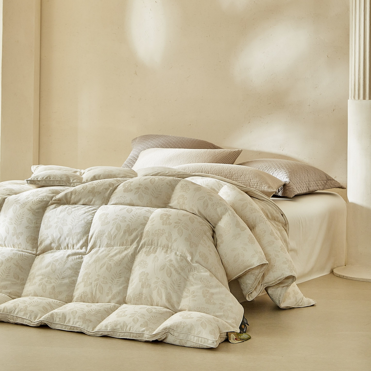 91家纺网 家纺一手货源 找家纺 （总）暖羽屋羽绒馆 2025新款乐町95白鹅绒被芯 双层羽绒被子 加厚冬被2米被子 春秋被