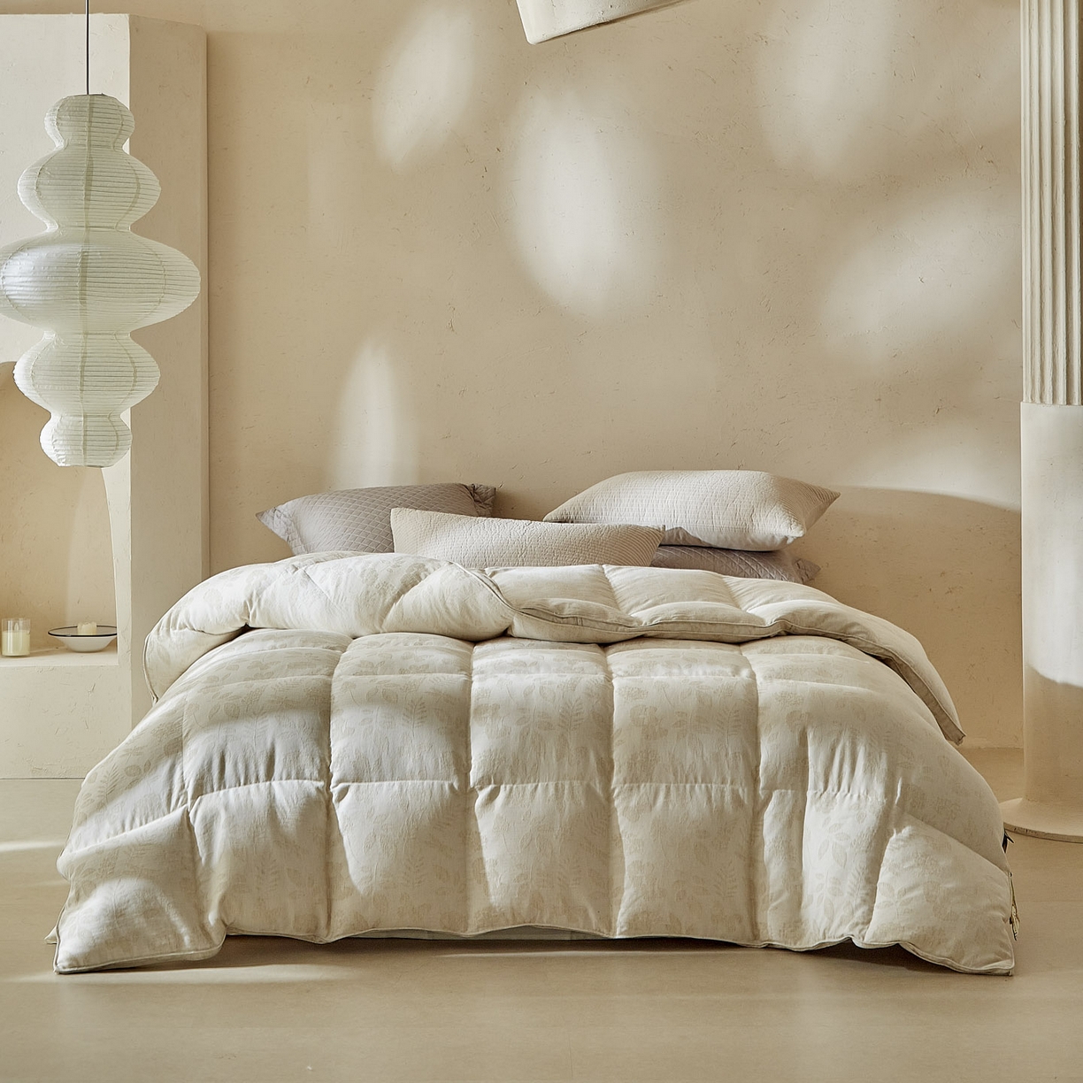 91家纺网 家纺一手货源 找家纺 （总）暖羽屋羽绒馆 2025新款乐町95白鹅绒被芯 双层羽绒被子 加厚冬被2米被子 春秋被