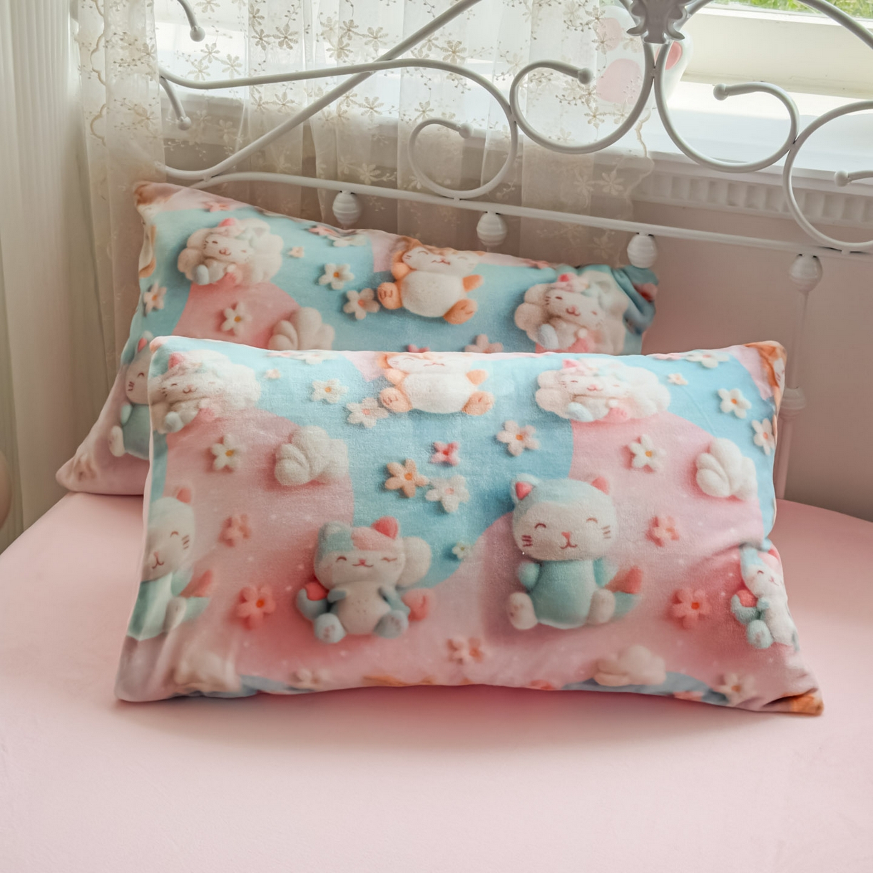 91家纺网 家纺一手货源 找家纺 潮邦创意家居 2025新款5D数码牛奶绒印花系列四件套 糖宝