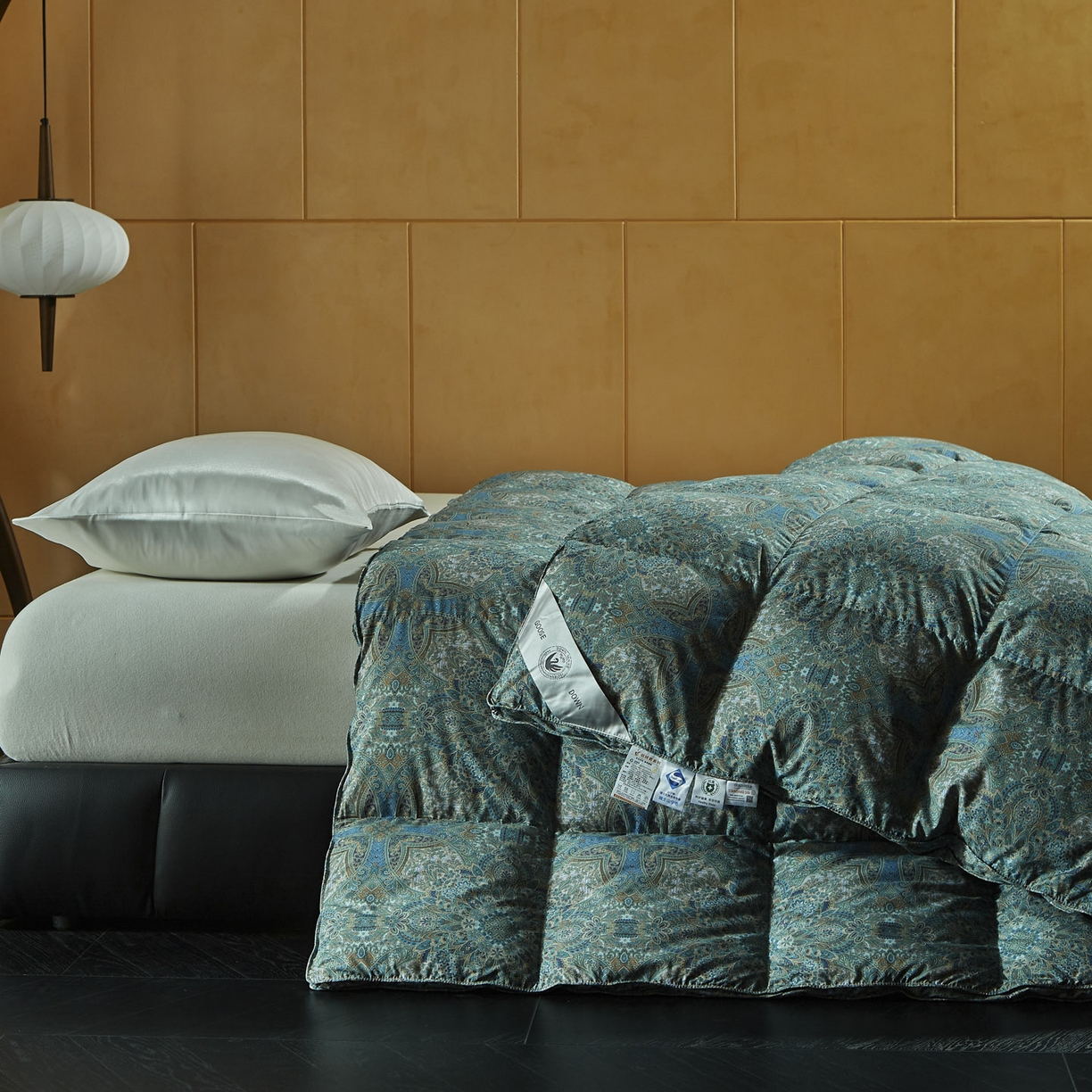 91家纺网 家纺一手货源 找家纺 暖羽屋羽绒馆 2025新款95白鸭绒被芯 罗斯空间 国标鸭绒被 羽绒被子2米双人春秋被 烟雨青