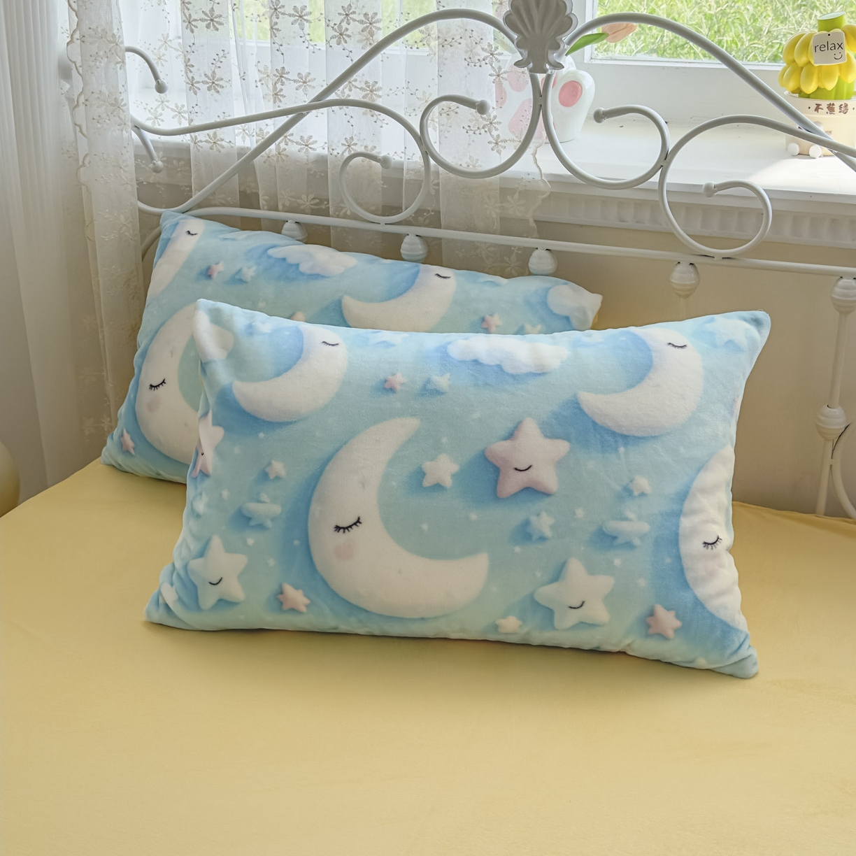 91家纺网 家纺一手货源 找家纺 潮邦创意家居 2025新款5D数码牛奶绒印花系列四件套 新月