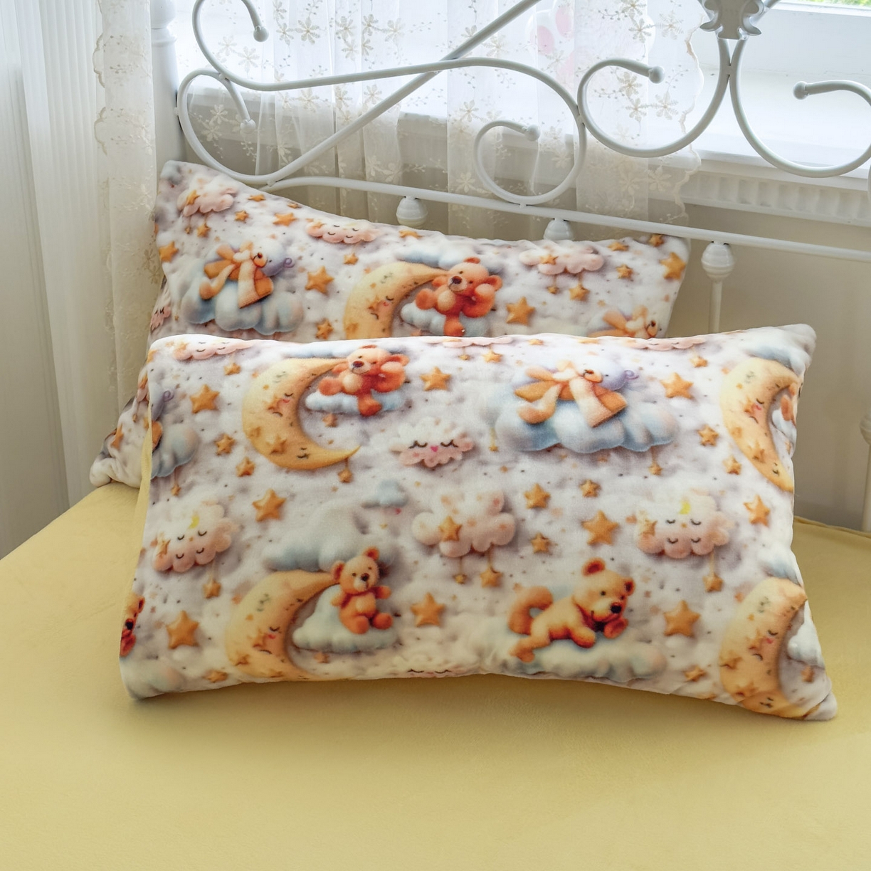 91家纺网 家纺一手货源 找家纺 潮邦创意家居 2025新款5D数码牛奶绒印花系列四件套 月亮熊