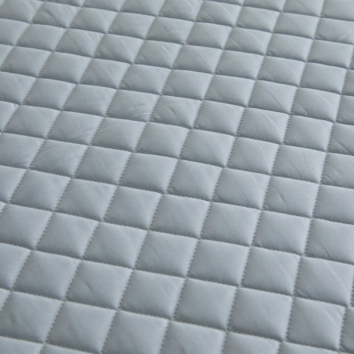 91家纺网 家纺一手货源 找家纺 由有家居 2025新品60S全棉长绒棉绗缝夹棉大豆纤维床垫床褥平铺款床笠款三件套 床笠-天清蓝