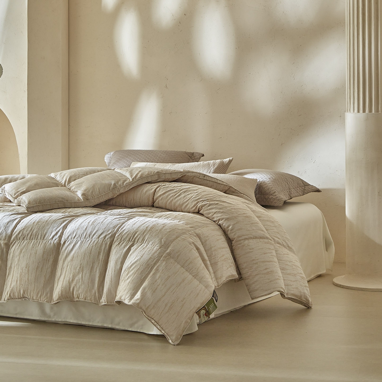 91家纺网 家纺一手货源 找家纺 （总）暖羽屋羽绒馆 2025新款国标 95白鹅绒塞纳河畔羽绒被子  鹅绒被芯 双人冬被 春秋被