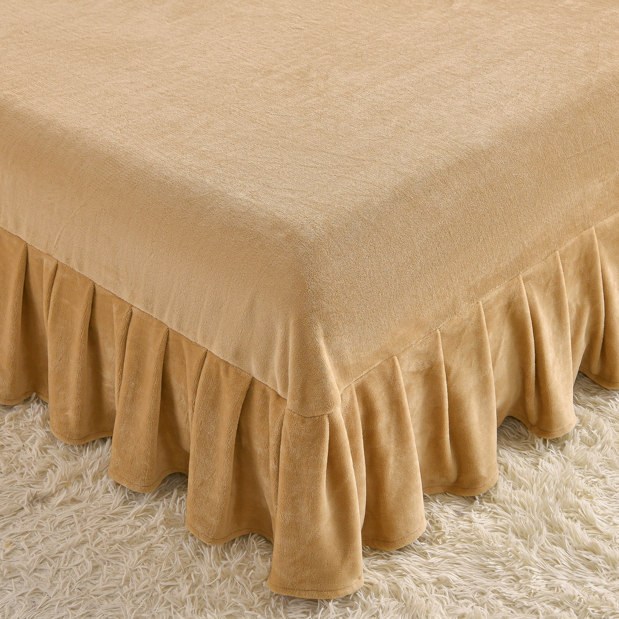 91家纺网 家纺一手货源 找家纺 董成龙家纺 2025新款直播爆款牛奶绒四件套雕花压线款法莱绒四件套11 欧式花-奶咖