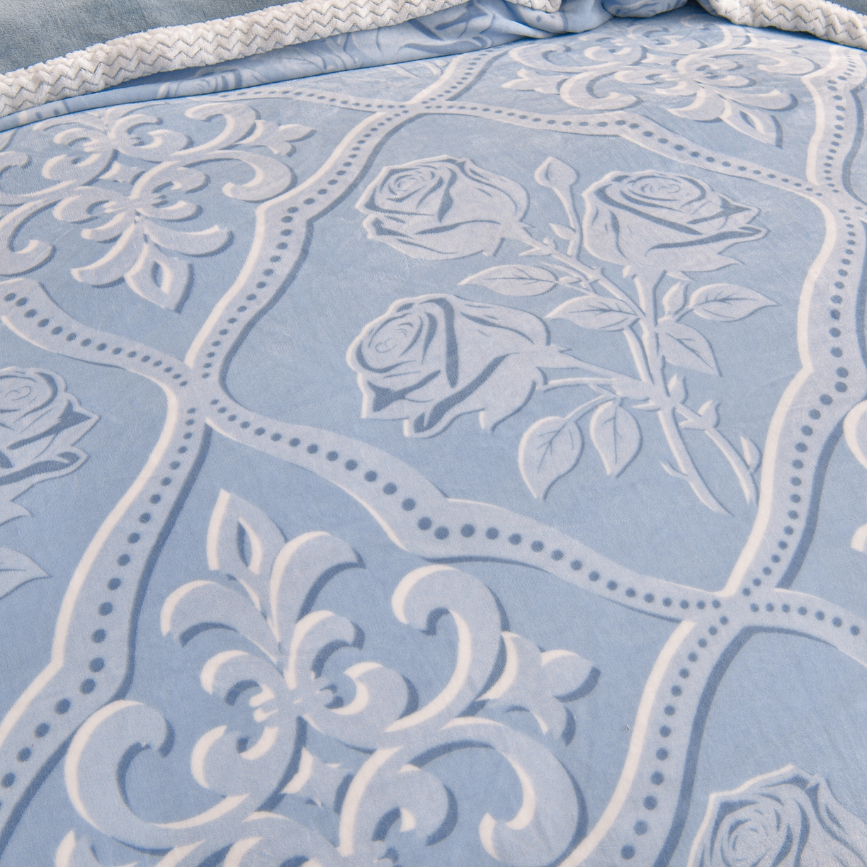 91家纺网 家纺一手货源 找家纺 董成龙家纺 2025新款直播爆款牛奶绒四件套雕花压线款法莱绒四件套11 欧雅-兰