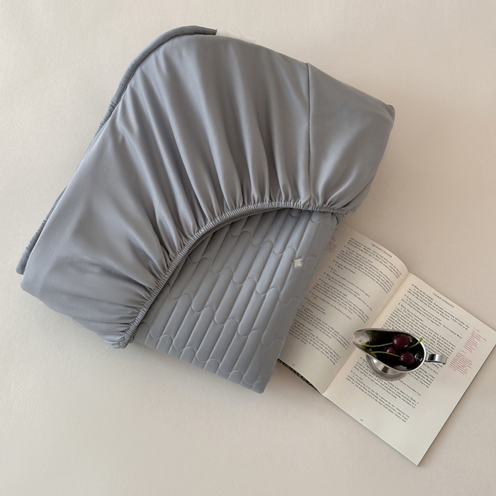 91家纺网 家纺一手货源 找家纺 由有家居 2025新品50S双股全棉长绒棉刺绣绗缝夹棉床笠床垫保护罩三件套 组合图