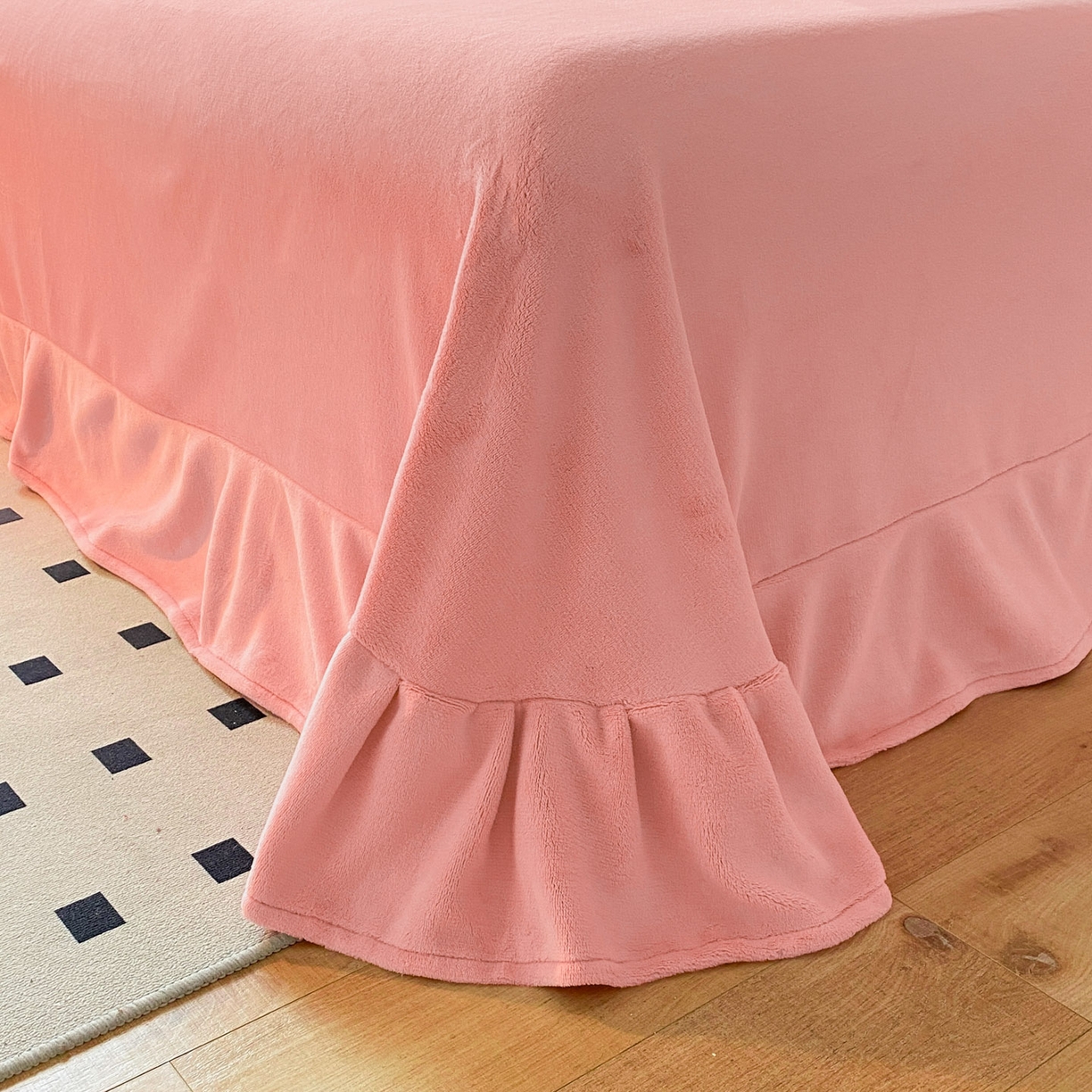 91家纺网 家纺一手货源 找家纺 （总）壹张床 2025新款高克重牛奶绒纯色四件套