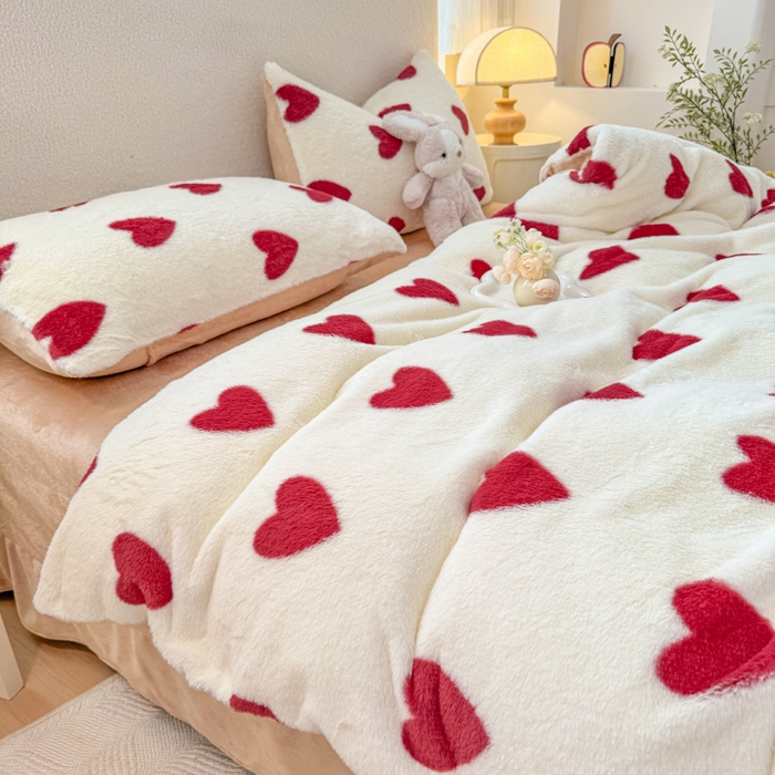 91家纺网 家纺一手货源 找家纺 （总）小叮当家纺仓储工厂店 2025新款印花美拉德兔毛印花单被套 被套单件