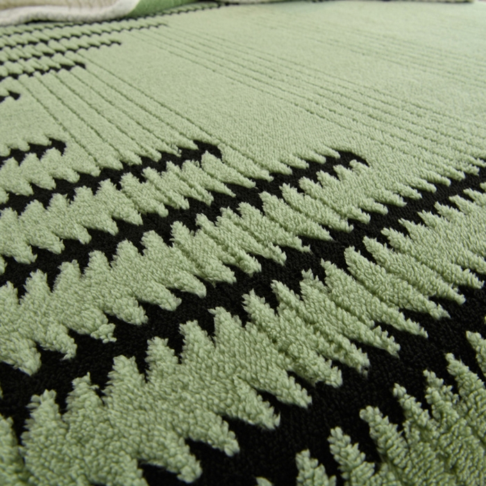 91家纺网 家纺一手货源 找家纺 圣楚家纺 2025新款豹纹羊羔绒双层毯 杉影茶绿