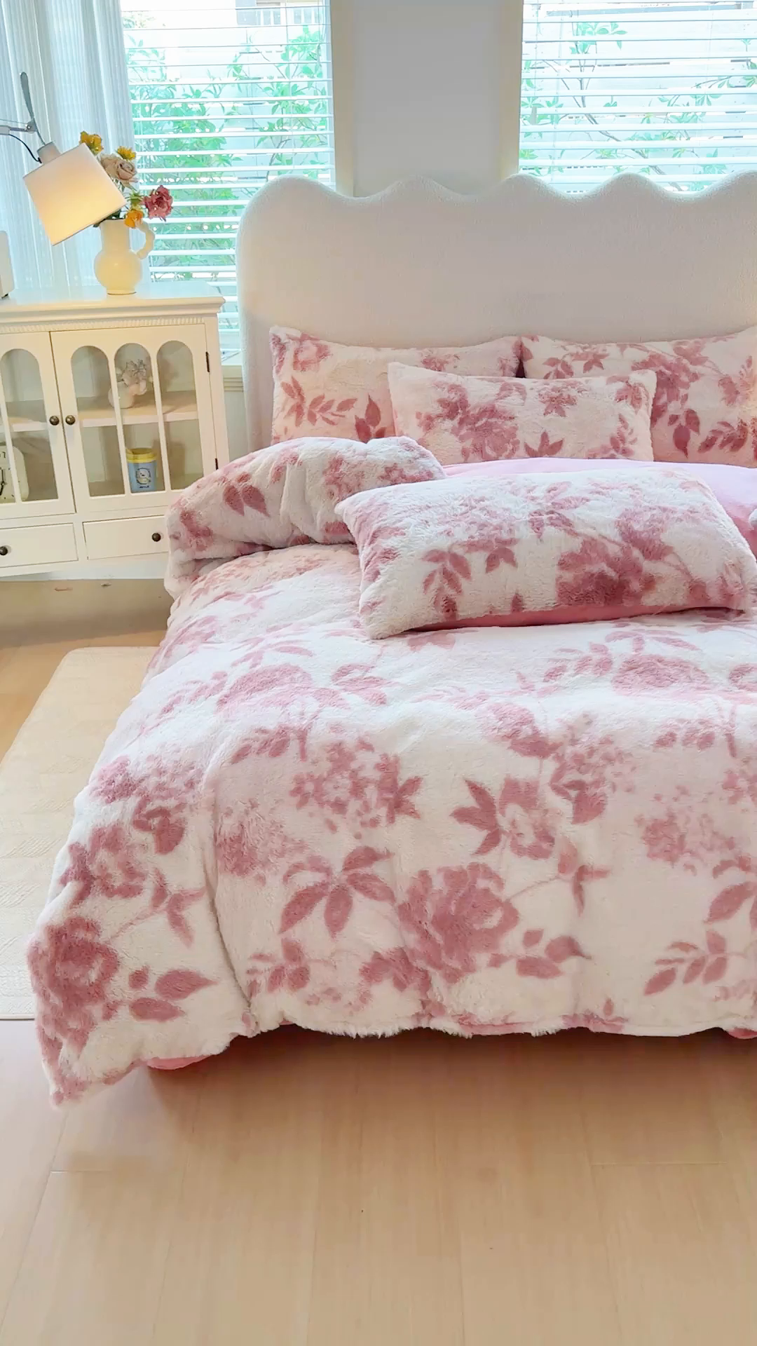 91家纺网 家纺一手货源 找家纺 小叮当家纺仓储工厂店 2025新款印花美拉德兔毛印花单被套 被套单件 花间粉