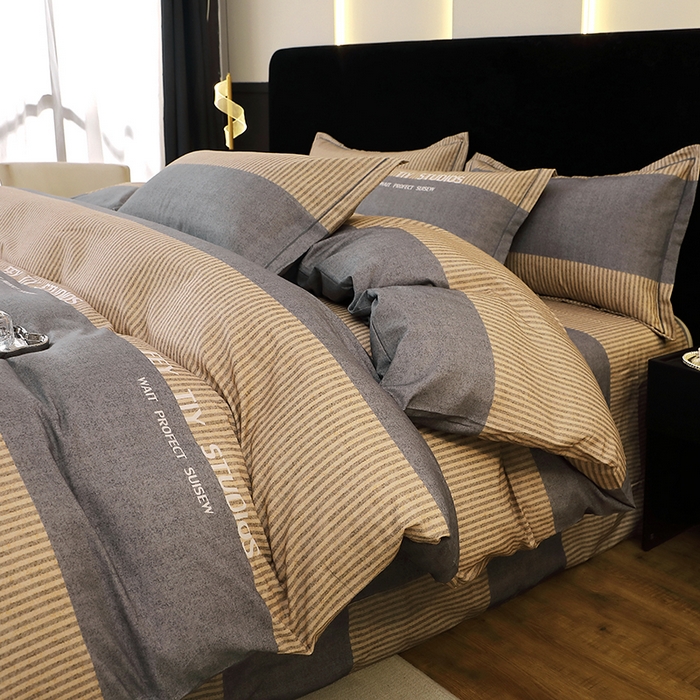 91家纺网 家纺一手货源 找家纺 贝兰仙奴 2025新款亲肤舒适全棉磨毛多规格系列四件套 贝尔湖畔