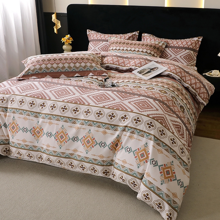 91家纺网 家纺一手货源 找家纺 贝兰仙奴 2025新款亲肤舒适全棉磨毛多规格系列四件套 慕恋