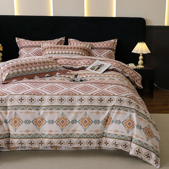 91家纺网 家纺一手货源 找家纺 贝兰仙奴 2025新款亲肤舒适全棉磨毛多规格系列四件套 慕恋