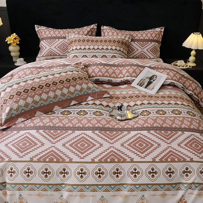 91家纺网 家纺一手货源 找家纺 贝兰仙奴 2025新款亲肤舒适全棉磨毛多规格系列四件套 慕恋