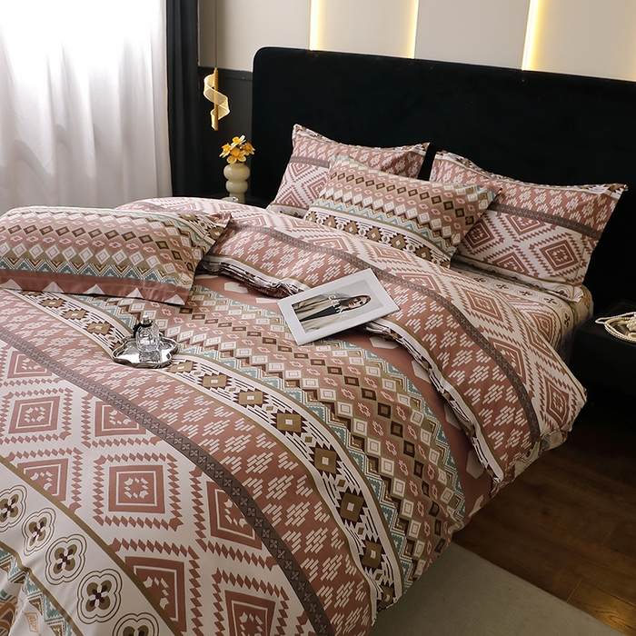 91家纺网 家纺一手货源 找家纺 贝兰仙奴 2025新款亲肤舒适全棉磨毛多规格系列四件套 慕恋