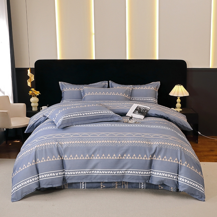 91家纺网 家纺一手货源 找家纺 贝兰仙奴 2025新款亲肤舒适全棉磨毛多规格系列四件套 维卡斯灰,维卡斯灰