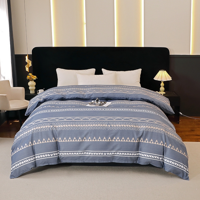 91家纺网 家纺一手货源 找家纺 贝兰仙奴 2025新款亲肤舒适全棉磨毛多规格系列四件套 维卡斯灰