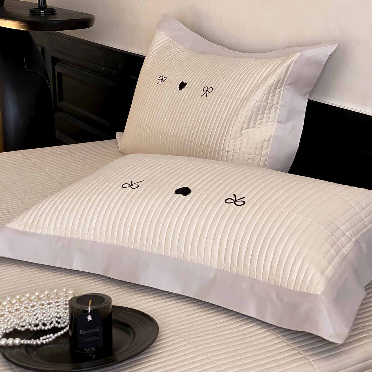 91家纺网 家纺一手货源 找家纺 由有家居 2025新品A类50S双股全棉磨毛绣花床盖三件套 甜心卡其