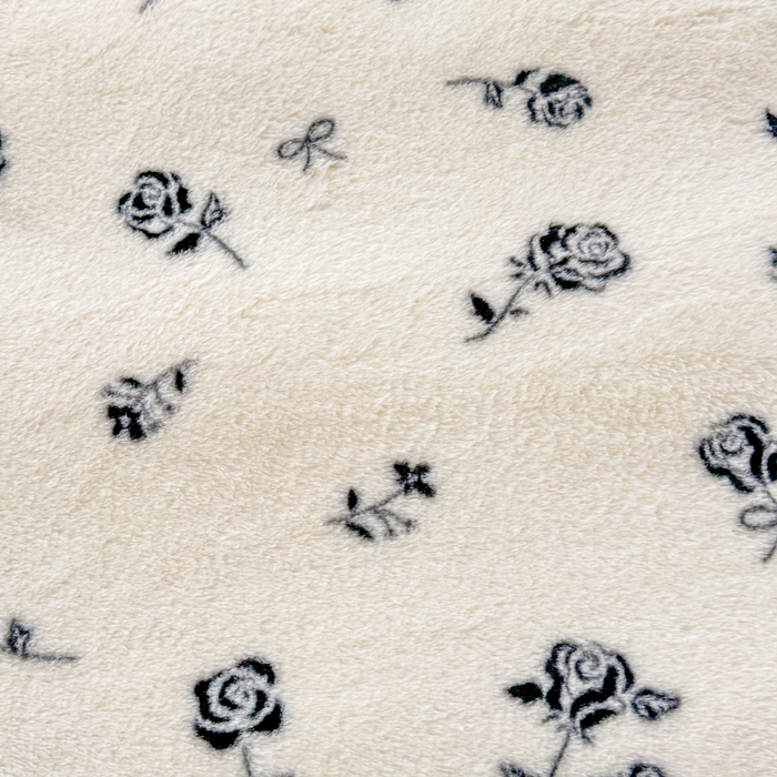 91家纺网 家纺一手货源 找家纺 小叮当家纺仓储工厂店 2025新款印花美拉德兔毛印花四件套 暗夜玫瑰