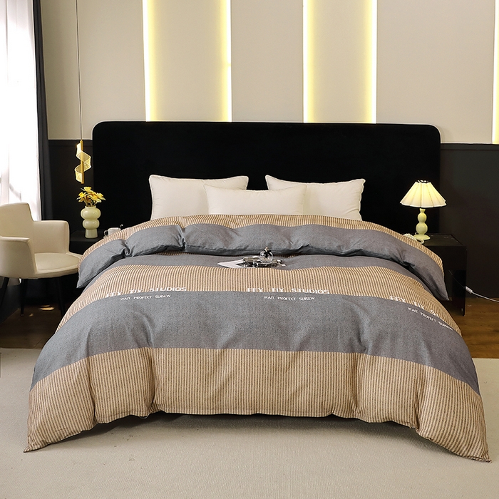 贝兰仙奴 2025新款亲肤舒适全棉磨毛多规格系列单被套 贝尔湖畔