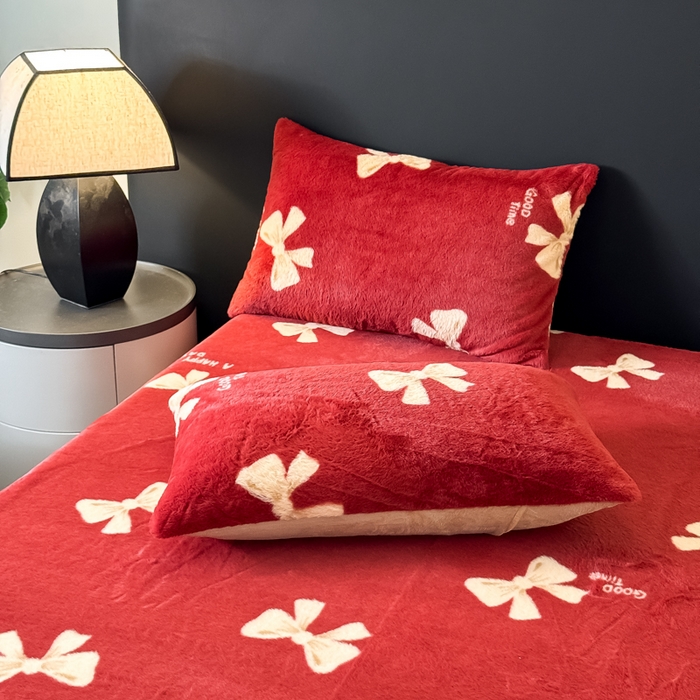 91家纺网 家纺一手货源 找家纺 （总）小叮当家纺仓储工厂店 2025新款美拉德印花兔毛单枕套 枕套单件