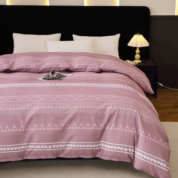 91家纺网 家纺一手货源 找家纺 贝兰仙奴 2025新款亲肤舒适全棉磨毛多规格系列单被套 维卡斯粉