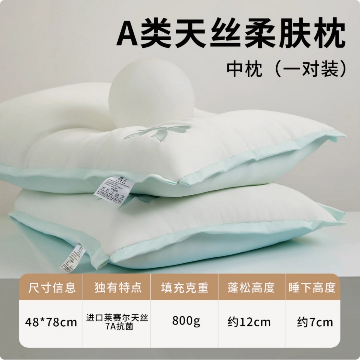 91家纺网 家纺一手货源 找家纺 （总）永乐枕芯 2025新款双A类莱赛尔天丝护颈枕枕头枕芯