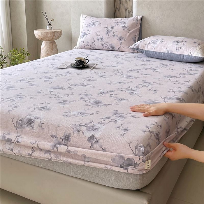 （总）丝芙妮家居（原乐视家纺） 2025新款全棉纯棉蕾丝花边原麻单品床笠单件床笠