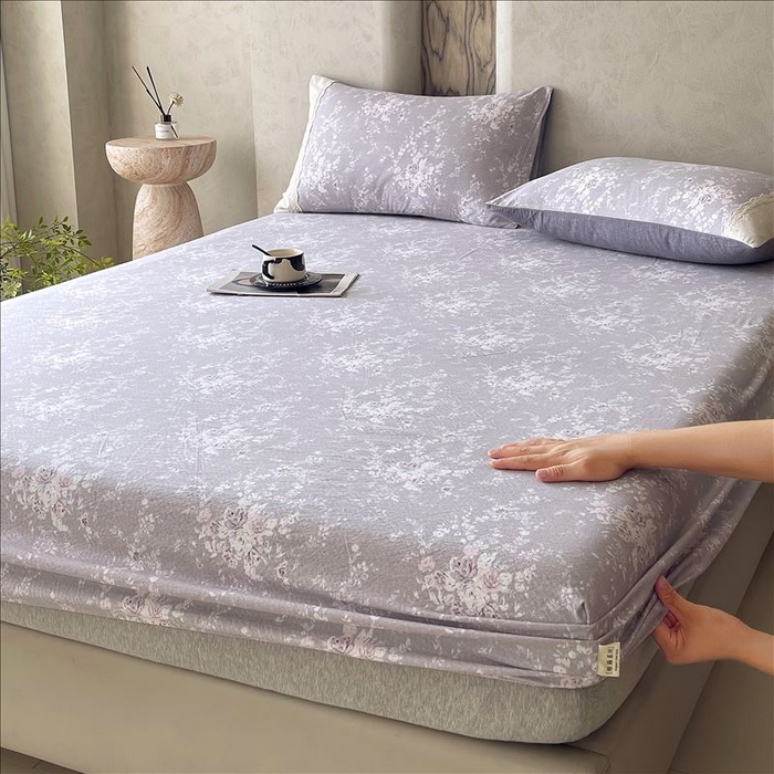 91家纺网 家纺一手货源 找家纺 丝芙妮家居（原乐视家纺） 2025新款全棉纯棉蕾丝花边原麻单品床笠单件床笠 花屿梦