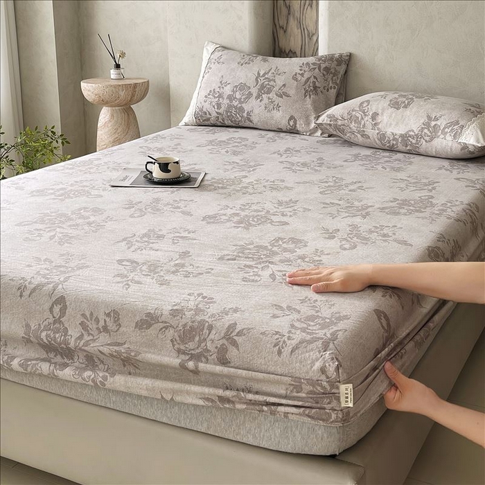 91家纺网 家纺一手货源 找家纺 丝芙妮家居（原乐视家纺） 2025新款全棉纯棉蕾丝花边原麻单品床笠单件床笠 森蔓