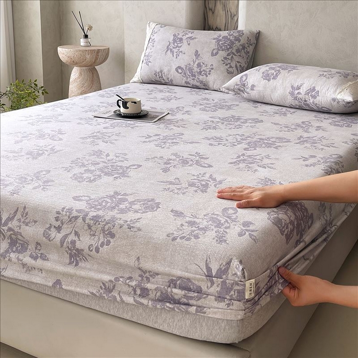 91家纺网 家纺一手货源 找家纺 丝芙妮家居（原乐视家纺） 2025新款全棉纯棉蕾丝花边原麻单品床笠单件床笠 梦幻花园