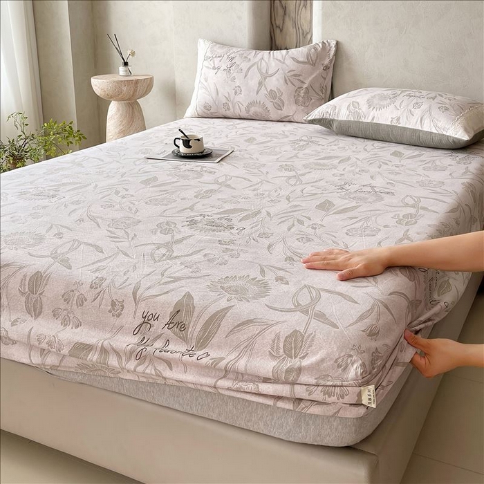 91家纺网 家纺一手货源 找家纺 丝芙妮家居（原乐视家纺） 2025新款全棉纯棉蕾丝花边原麻单品床笠单件床笠 叶新泽