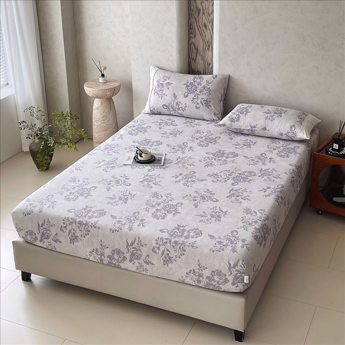 91家纺网 家纺一手货源 找家纺 丝芙妮家居（原乐视家纺） 2025新款全棉纯棉蕾丝花边原麻单品床笠单件床笠 梦幻花园