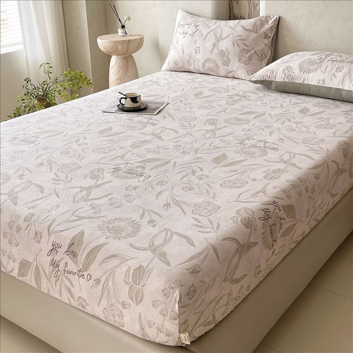 91家纺网 家纺一手货源 找家纺 丝芙妮家居（原乐视家纺） 2025新款全棉纯棉蕾丝花边原麻单品床笠单件床笠 叶新泽