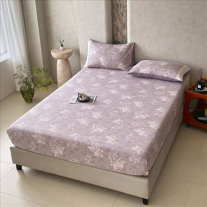 91家纺网 家纺一手货源 找家纺 丝芙妮家居（原乐视家纺） 2025新款全棉纯棉蕾丝花边原麻单品床笠单件床笠 花畔呢喃