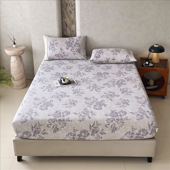 91家纺网 家纺一手货源 找家纺 丝芙妮家居（原乐视家纺） 2025新款全棉纯棉蕾丝花边原麻单品床笠单件床笠 梦幻花园