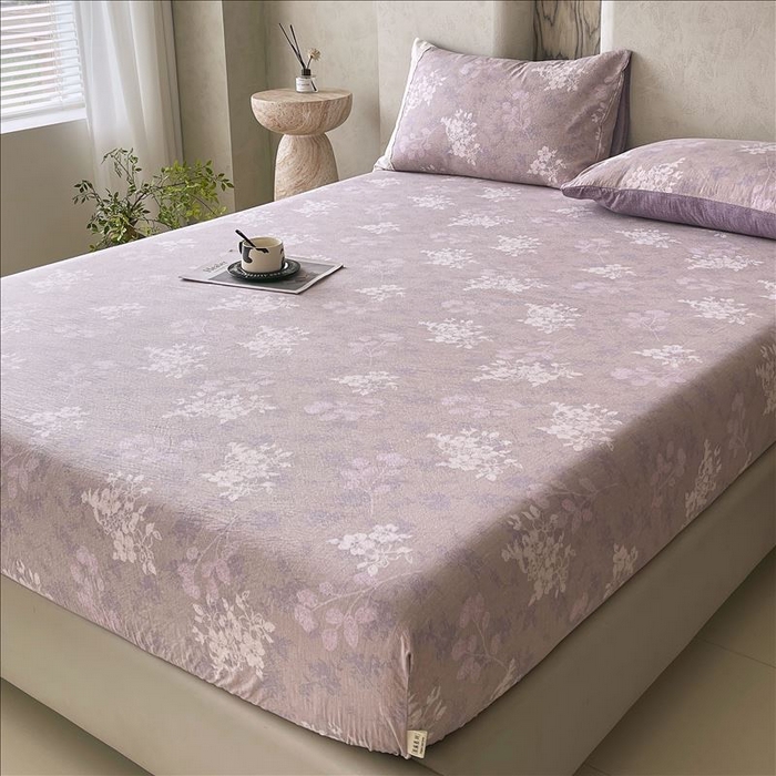 91家纺网 家纺一手货源 找家纺 丝芙妮家居（原乐视家纺） 2025新款全棉纯棉蕾丝花边原麻单品床笠单件床笠 花畔呢喃