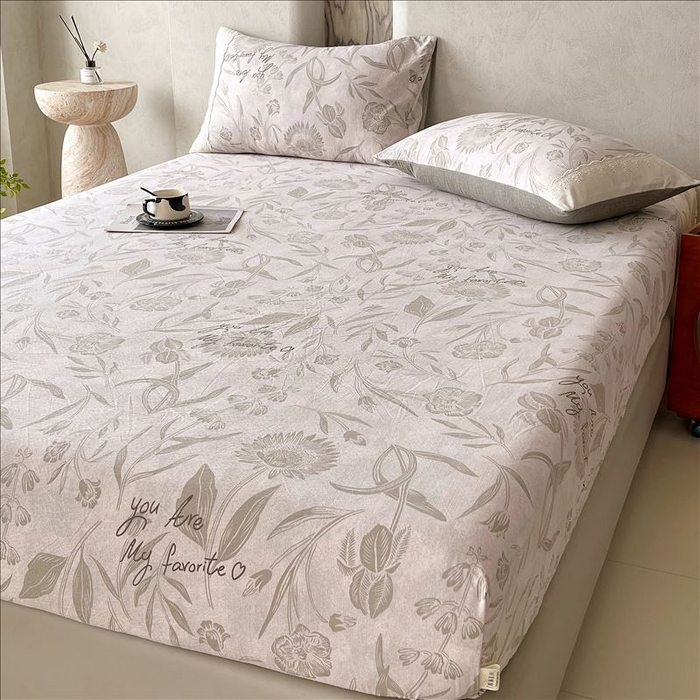 91家纺网 家纺一手货源 找家纺 丝芙妮家居（原乐视家纺） 2025新款全棉纯棉蕾丝花边原麻单品床笠单件床笠 叶新泽