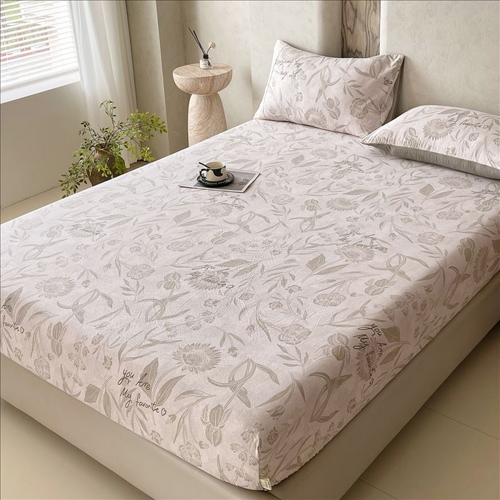 91家纺网 家纺一手货源 找家纺 丝芙妮家居（原乐视家纺） 2025新款全棉纯棉蕾丝花边原麻单品床笠单件床笠 叶新泽