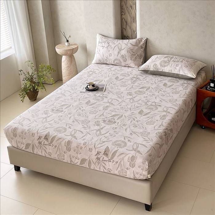 91家纺网 家纺一手货源 找家纺 丝芙妮家居（原乐视家纺） 2025新款全棉纯棉蕾丝花边原麻单品床笠单件床笠 叶新泽