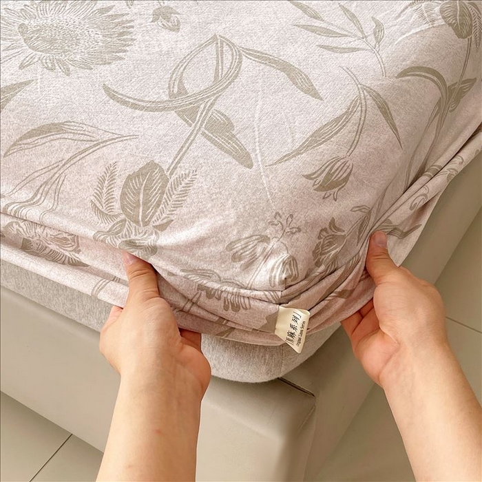 91家纺网 家纺一手货源 找家纺 丝芙妮家居（原乐视家纺） 2025新款全棉纯棉蕾丝花边原麻单品床笠单件床笠 叶新泽