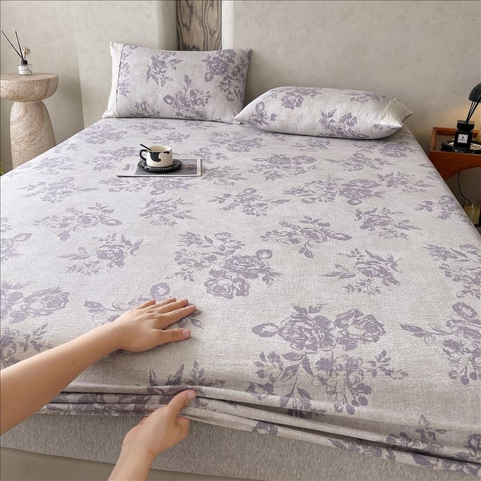 91家纺网 家纺一手货源 找家纺 丝芙妮家居（原乐视家纺） 2025新款全棉纯棉蕾丝花边原麻单品床笠单件床笠 梦幻花园