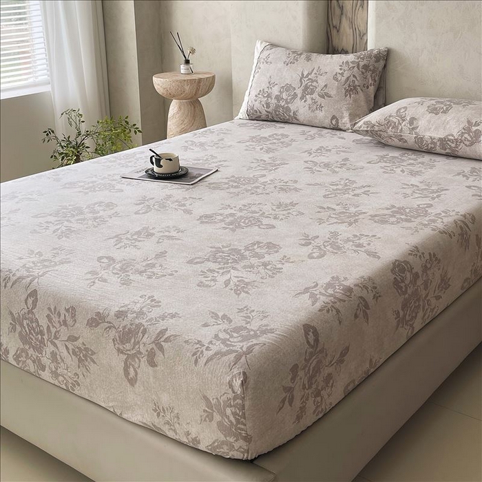 91家纺网 家纺一手货源 找家纺 丝芙妮家居（原乐视家纺） 2025新款全棉纯棉蕾丝花边原麻单品床笠单件床笠 森蔓